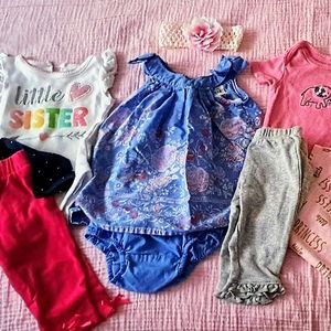 Baby girl outfits (0-3m)